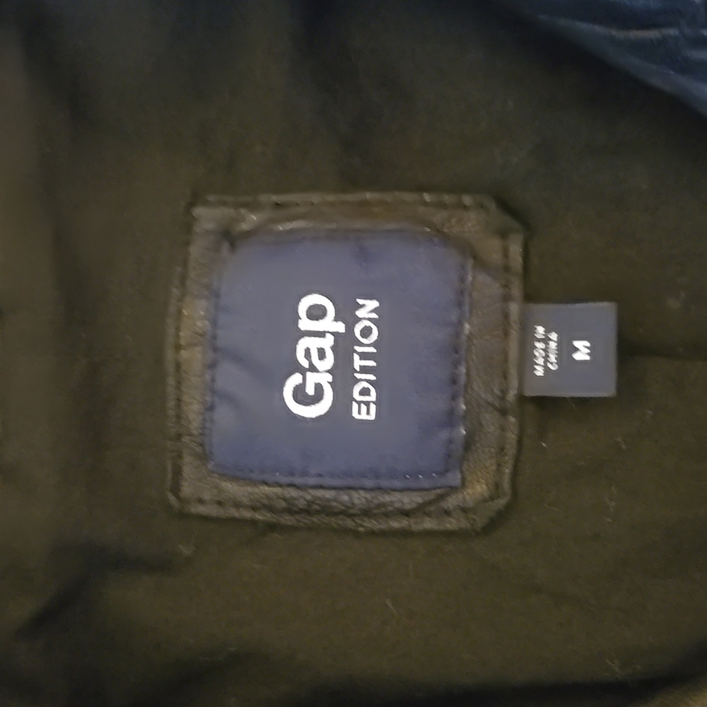 GAP Button Front Leather Jacket - image 3